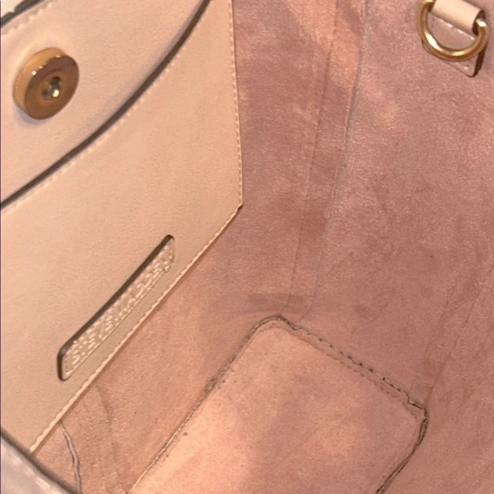 Steve Madden - Mini Cori Tote Faux Blush Pink Leather & Faux Pink Suede Interior